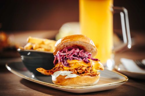BBQ Pulled Chicken Burger